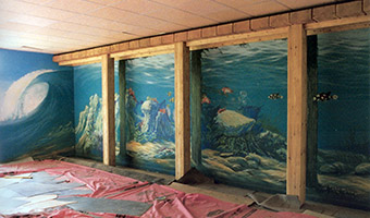 Butlins Mural work in progress